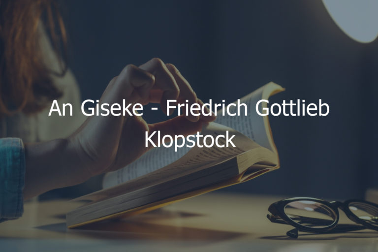 An Giseke – Friedrich Gottlieb Klopstock