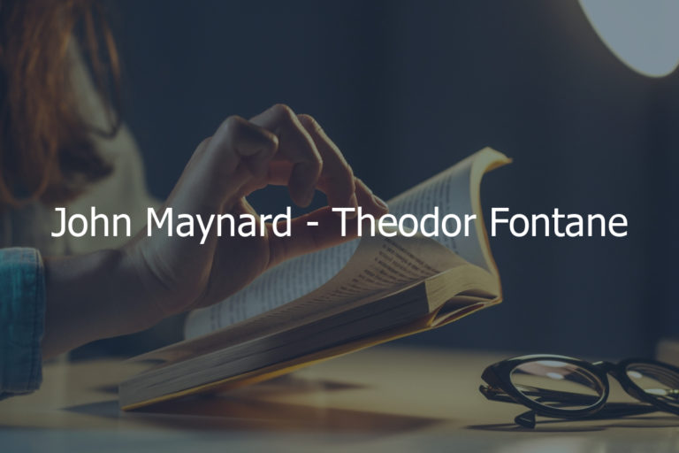 John Maynard – Theodor Fontane